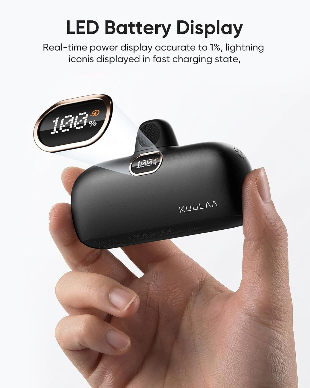 Kuulaa Power Bank 5000 mAh, PD 20W Powerbank Schnellladung,Tragbares Ladegerät, kompatibel mit iPhon