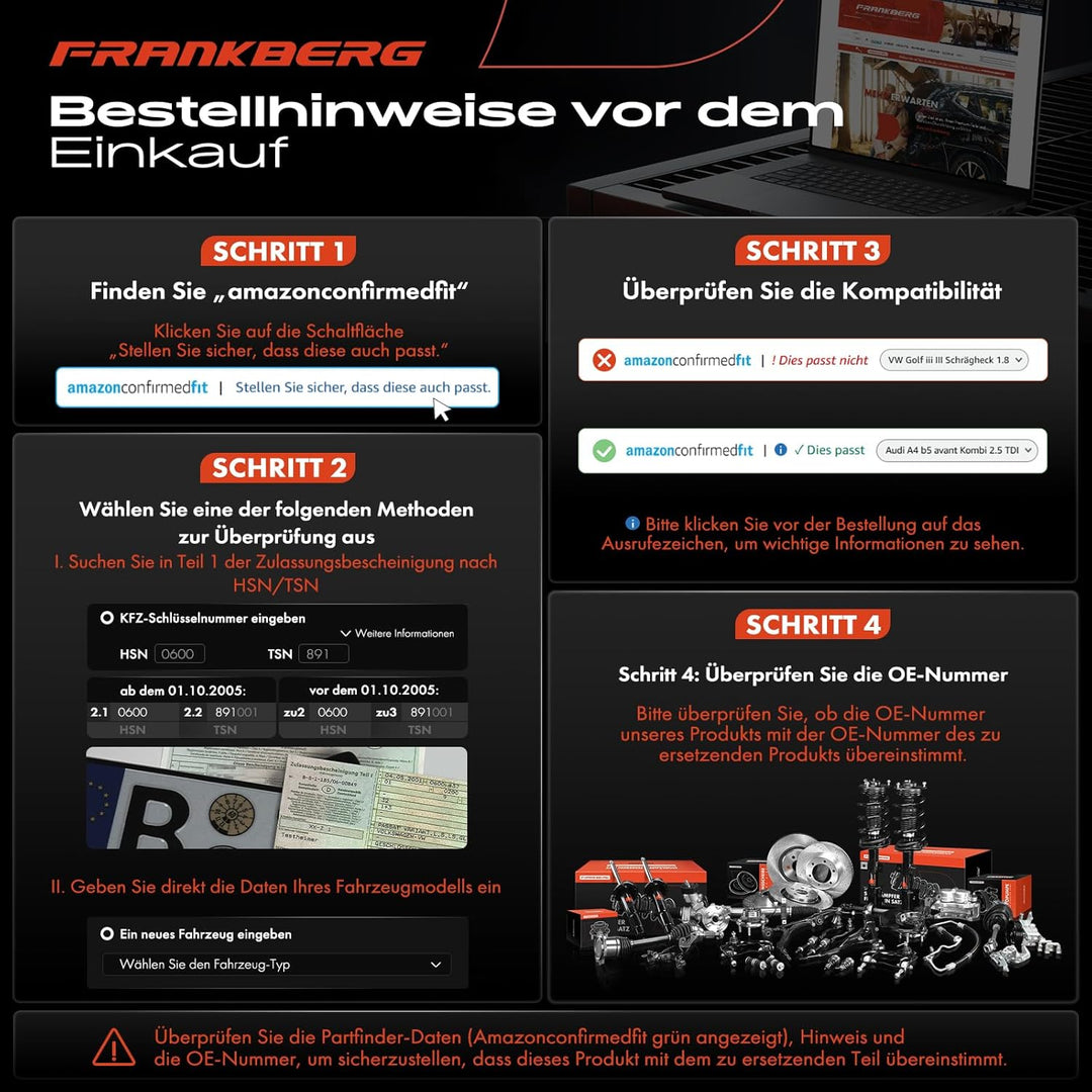 Frankberg 1x Radnabe Radlagersatz Vorne Links Rechts Kompatibel mit A.u.r.i.s E15 2.2L 2006-2012 E18