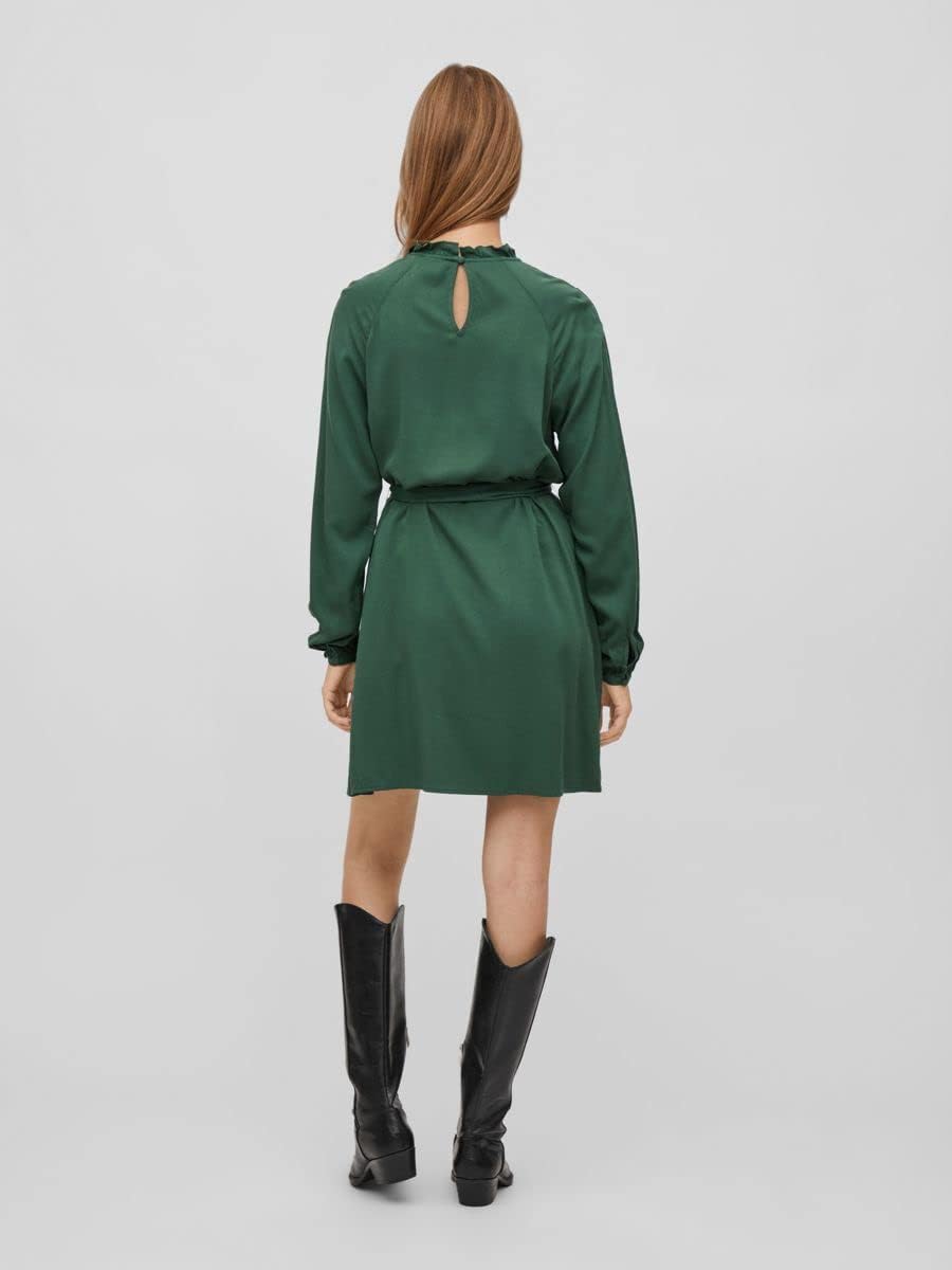 Vila Damen Visuvita L/S Lace Dress/Su-Noos Kleid 44 Pineneedle, 44 Pineneedle