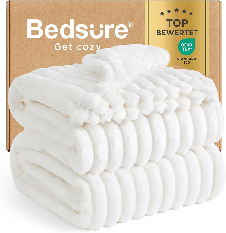 Bedsure Kuscheldecke Flauschig Decke Fleecedecke – Weiche Warme Grobe Korddecke Gemütlicher Sofadeck