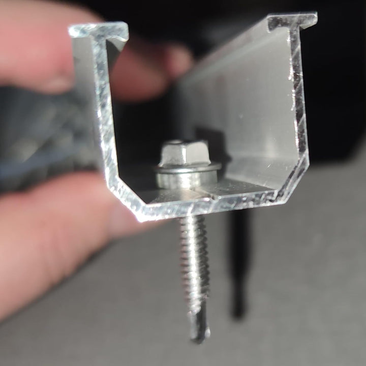 Solarpanel Halterung Kit und Zubehör Schwarz Eloxiert,Halterung für Solarmodule,Befestigungsschiene1