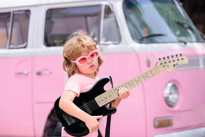 Winzz 30 Zoll Mini E-Gitarre Kinder Ahorn Griffbrett Elektrische Gitarre Anfänger Set für Kinder mit