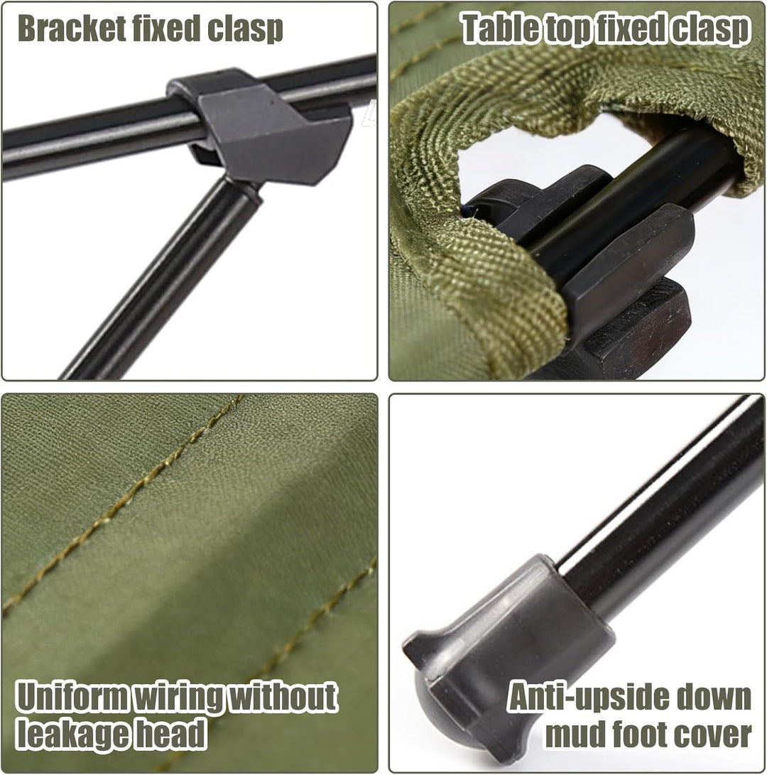 PORFOYO Campingtisch Klappbar, Camping Tisch Mit Tragetasche Und Netztasche, 60 X 40 X 39.5cm Klappt