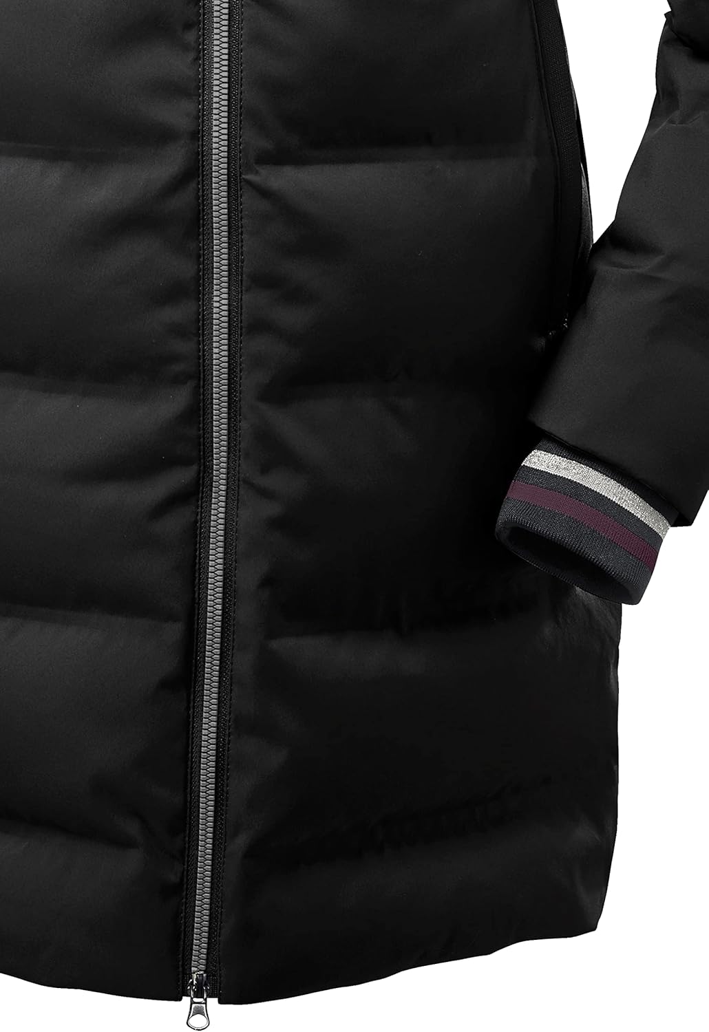 Killtec Mädchen Kow 196 Grls Qltd Ct Wintermantel/Parka in Daunenoptik mit Kapuze 128 Schwarz, 128 S