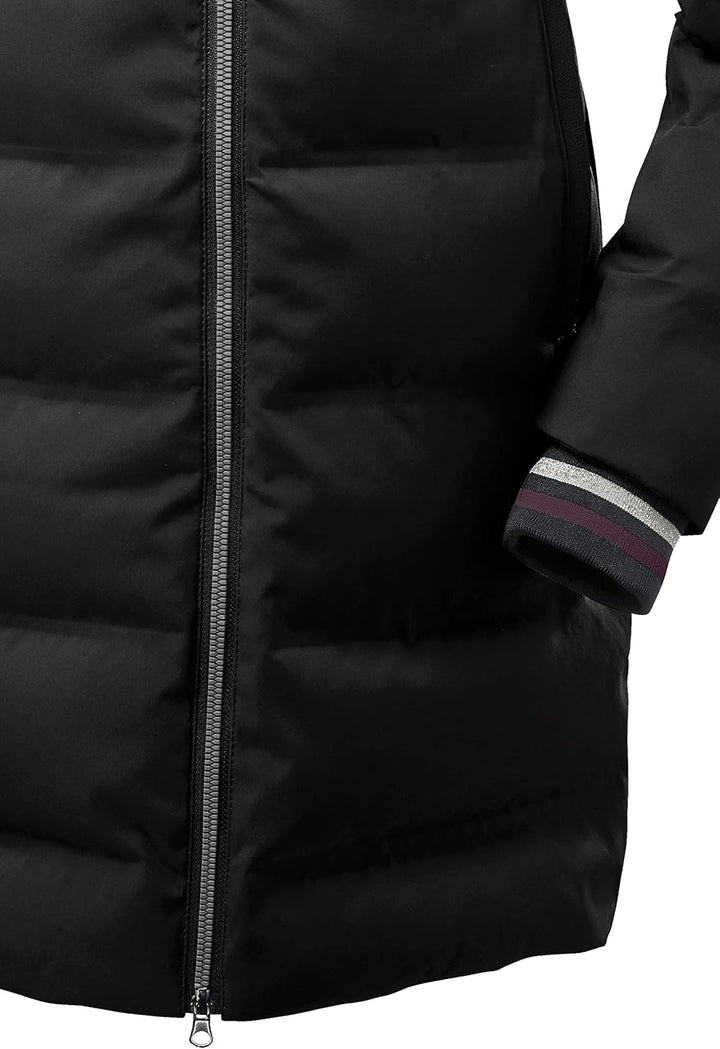 Killtec Mädchen Kow 196 Grls Qltd Ct Wintermantel/Parka in Daunenoptik mit Kapuze 128 Schwarz, 128 S