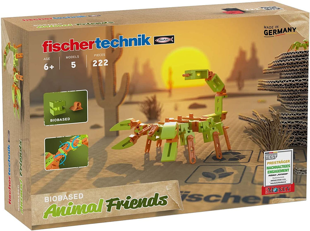 fischertechnik 563576 ADVANCED Animal Friends – Bausatz für Kinder ab 6 Jahren, Motorikspielzeug aus