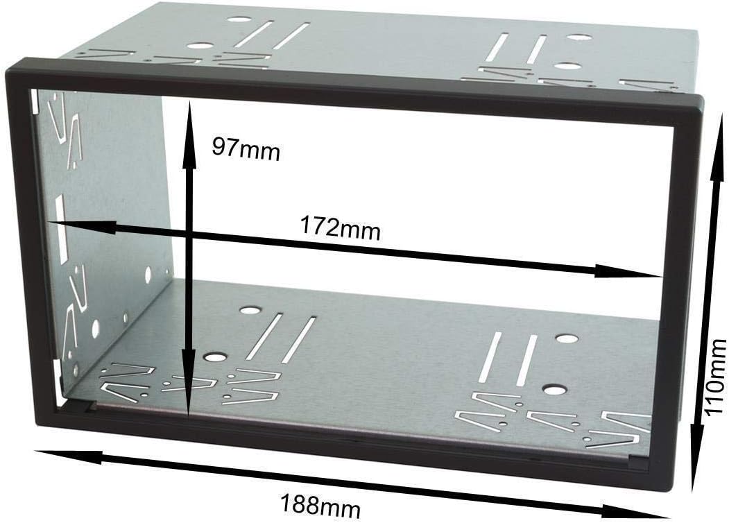 tomzz Audio 2455-053 Doppel DIN Radioblende Set kompatibel mit Toyota Corolla Verso ZER/ZZE Bj.2004-