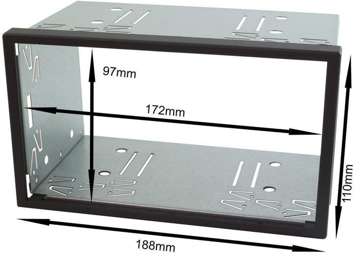 tomzz Audio 2455-053 Doppel DIN Radioblende Set kompatibel mit Toyota Corolla Verso ZER/ZZE Bj.2004-