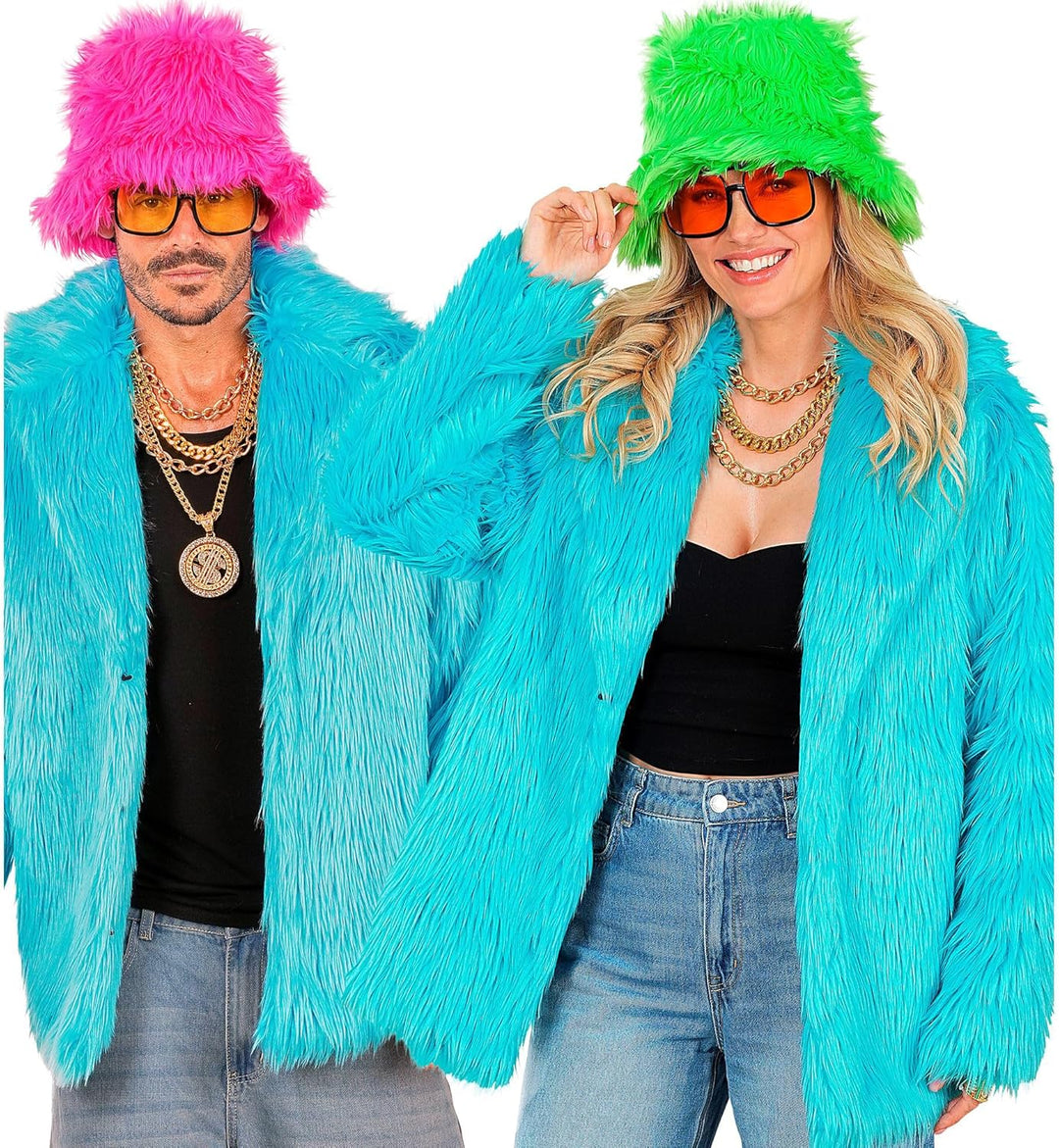 W WIDMANN MILANO Party Fashion - Kunstfell-Jacke für Damen und Herren, Plüschjacke, Kostüm, Party Ou