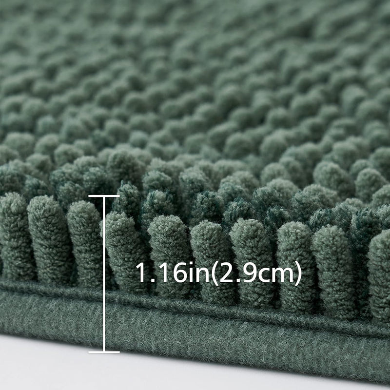MIULEE 70x120cm Chenille Badematte rutschfest Badvorleger Badteppich rutschfest Waschbar Absorbieren