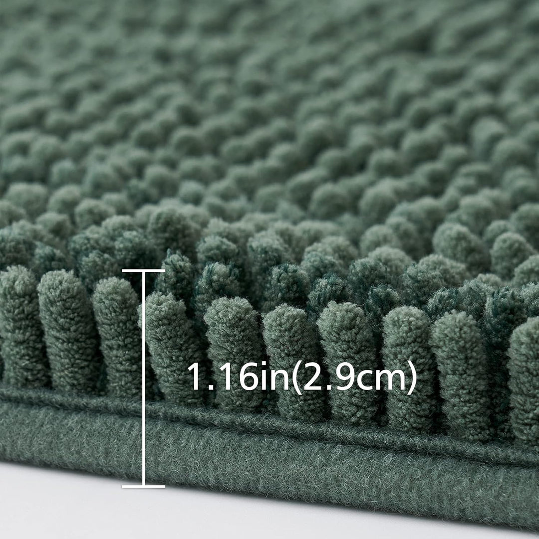 MIULEE 60x90cm Chenille Badematte rutschfest Badvorleger Badteppich rutschfest Waschbar Absorbierend