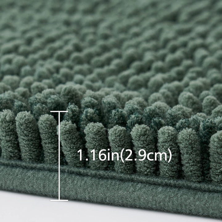 MIULEE 60x90cm Chenille Badematte rutschfest Badvorleger Badteppich rutschfest Waschbar Absorbierend
