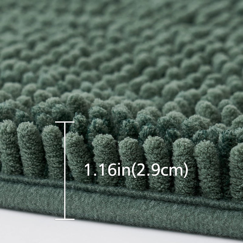 MIULEE 60x90cm Chenille Badematte rutschfest Badvorleger Badteppich rutschfest Waschbar Absorbierend