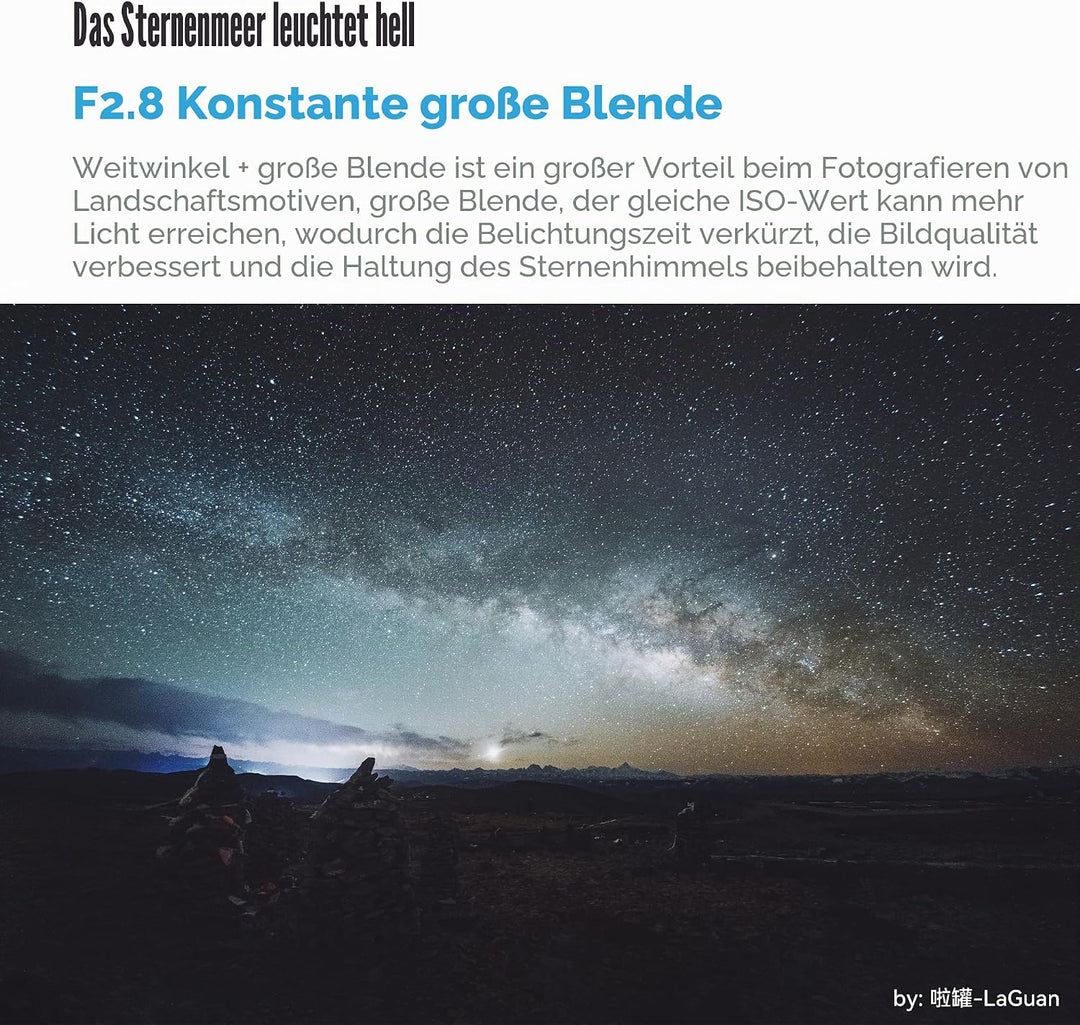 7Artisans 10mm F2.8 II für Sony E-Mount Objektiv, Ultra Weitwinkel Fisheye Objektiv Vollformat 185°