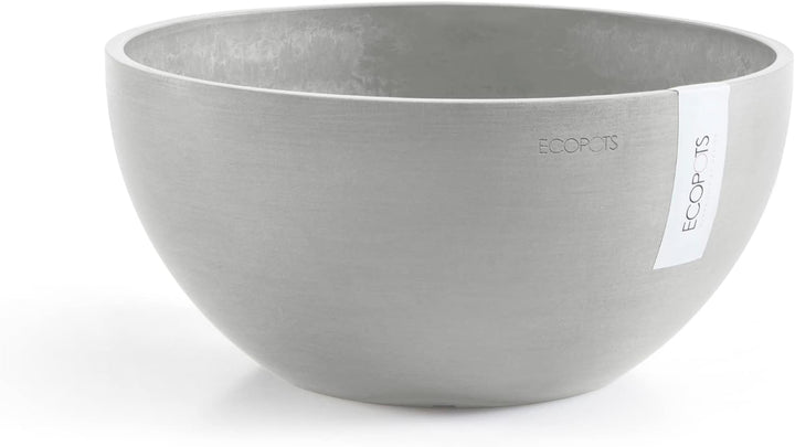 ECOPOTS Pflanzschale Blumentopf Brüssel Hellgrau Grau - Durchmesser Ø 30 cm rund gross - Pflanzentop
