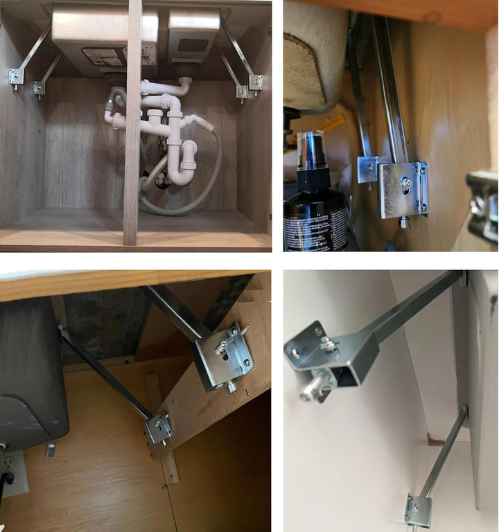MY RUSTIC Unterbau-Küchenspüle-Halterungen, Unterbauspüle Reparatur-Set, Unterbauspüle Unterstützung
