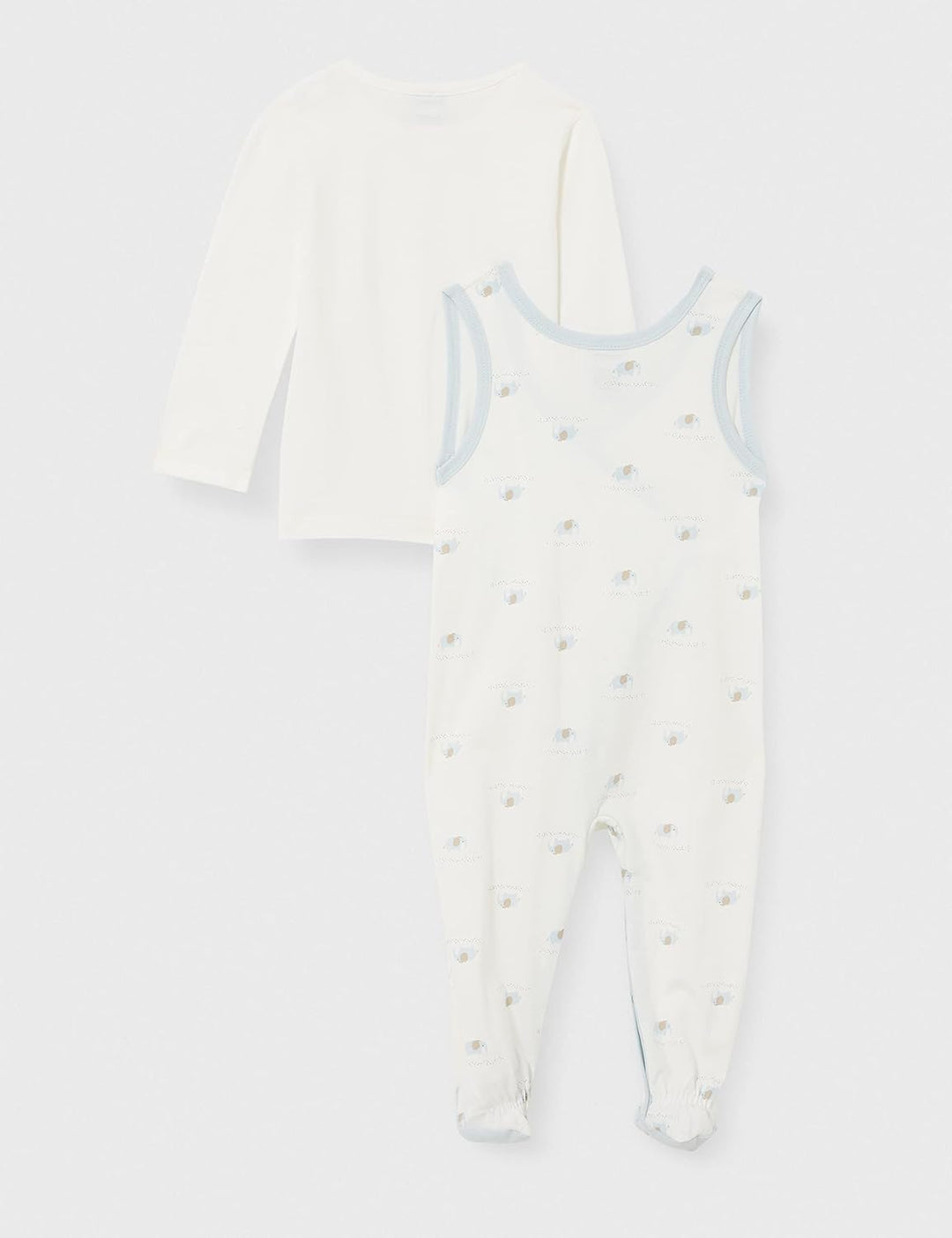 Sanetta Baby-Jungen Strampler Beige Kleinkind-Schlafanzüge 68 White Pebble, 68 White Pebble