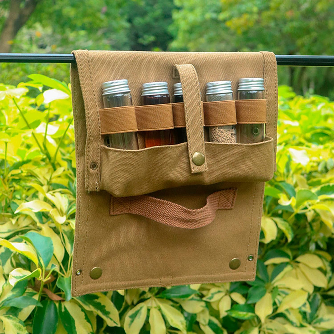 Tissting Gewürzgläser Set, 10 Pcs Gewürzstreuer Camping Outdoor Gewürztasche Camping Gewürze Set Tra
