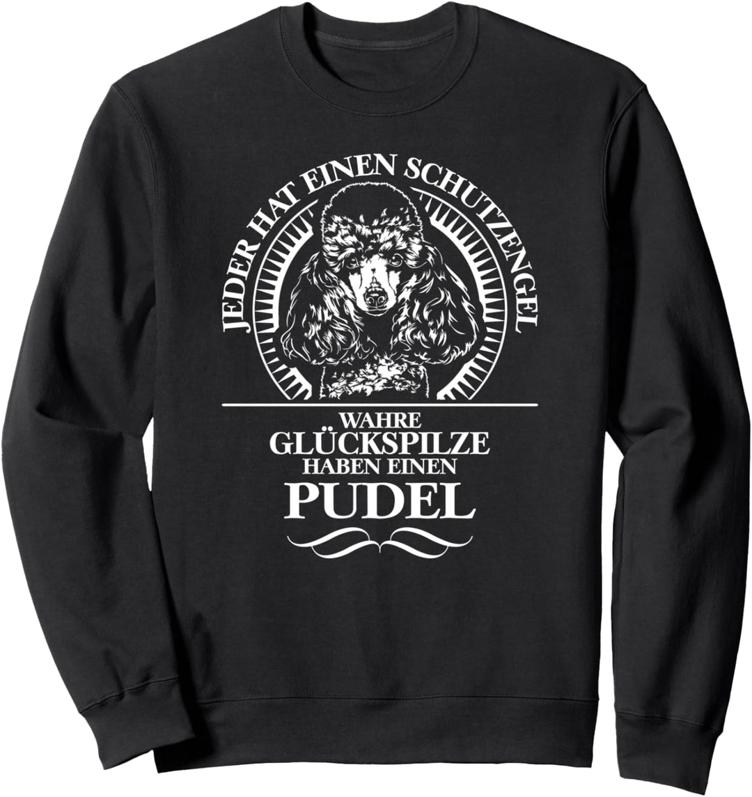 Süsser Pudel Schutzengel Hund Hunde Spruch Sweatshirt