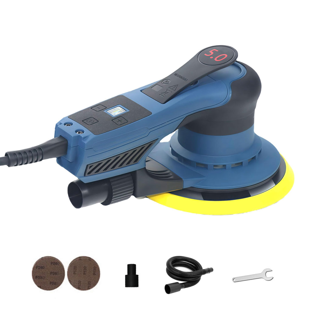 Exzenterschleifer, elektrisch, 150 mm (360 W, Orbitaldurchmesser 5,0 mm, 4000 – 10.000 U/min, 7 Gesc
