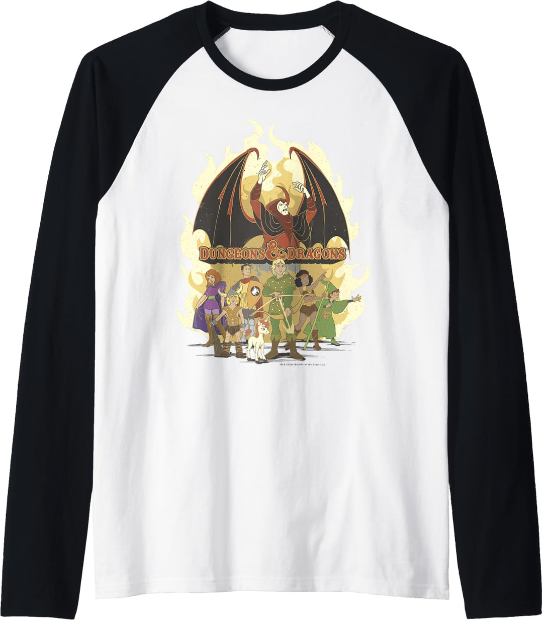 Dungeons &amp; Dragons Group Shot Flame Portrait Raglan