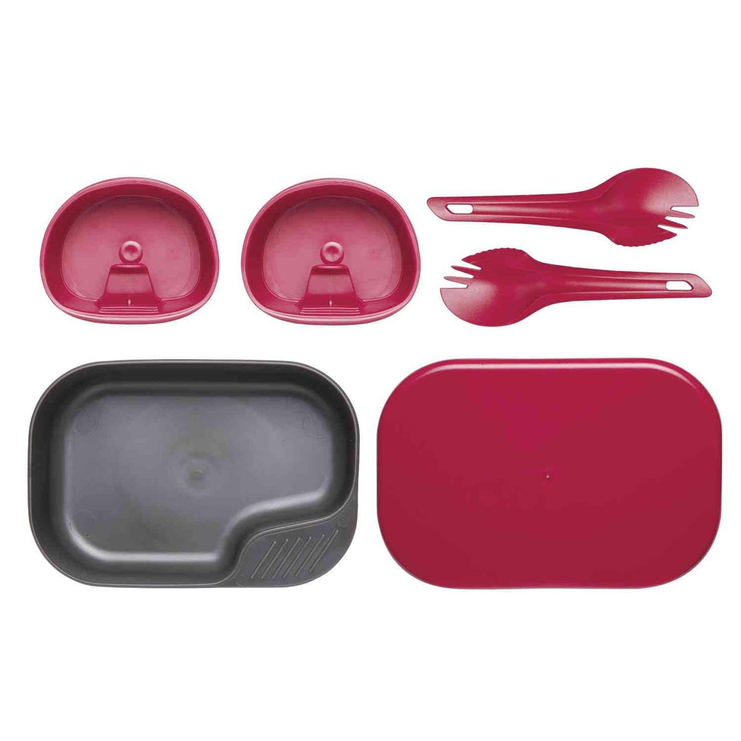 Wildo Camp-A-Box Duo Outdoor Army Geschirr Besteck Überleben Camping Set Raspberry One Size