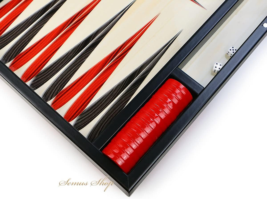 Orientalische Luxus Trendy Backgammon Tavla XXL mit Polyester Spielsteine/Weiss