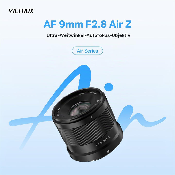 VILTROX AF 9mm F2.8 f/2.8 Air Objektiv für Nikon Z-Bajonett, 113,8° Ultraweitwinkel-Autofokus-Porträ