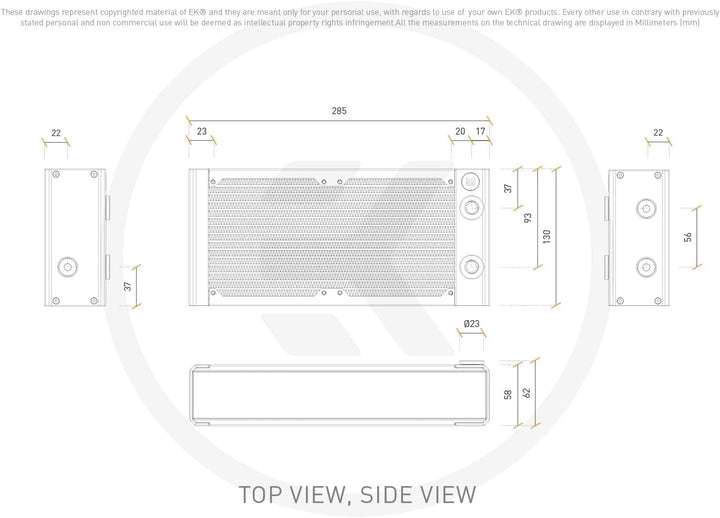 EK Water Blocks EK-Quantum Surface X240M - weiss