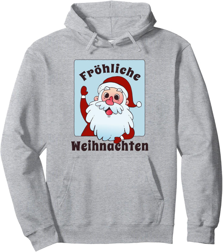 Fröhliche Weihnachten Nikolaus Weihnachtsmann Kinder Pullover Hoodie