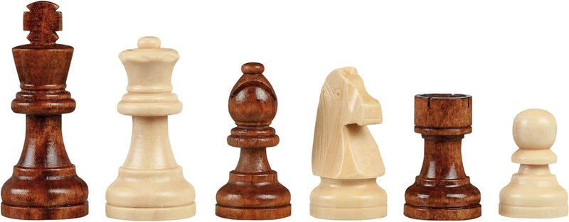 Philos 2625 - Schach, Schachspiel, Schachkassette Walnuss medium, Feld 33 mm, Königshöhe 65 mm, Holz