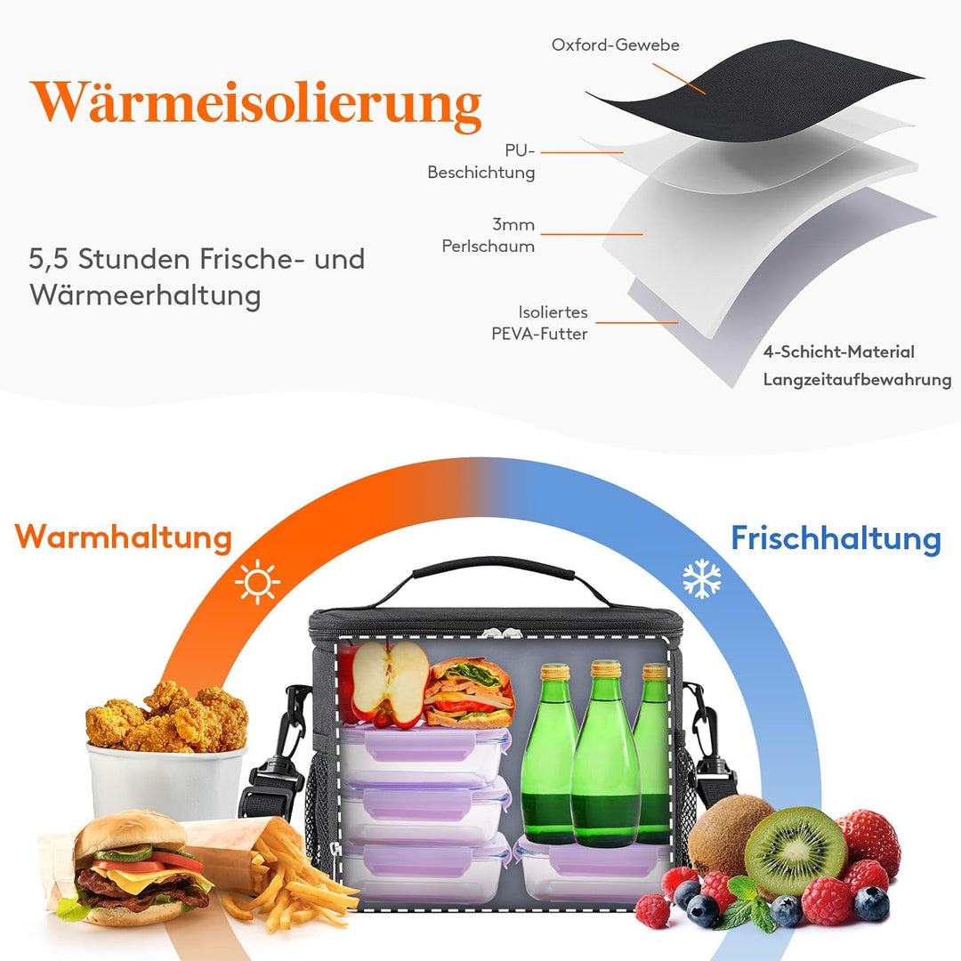 Lifewit Isolierte Kühltasche, Wiederverwendbare Lunchtasche, Tragbare Kühlbox, weiche Tragetasche, a