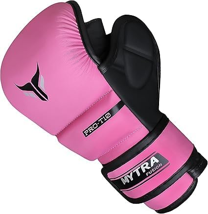 Mytra Fusion 7-oz Damen MMA Handschuhe Offene belüftete Handfläche MMA Sparring Handschuhe