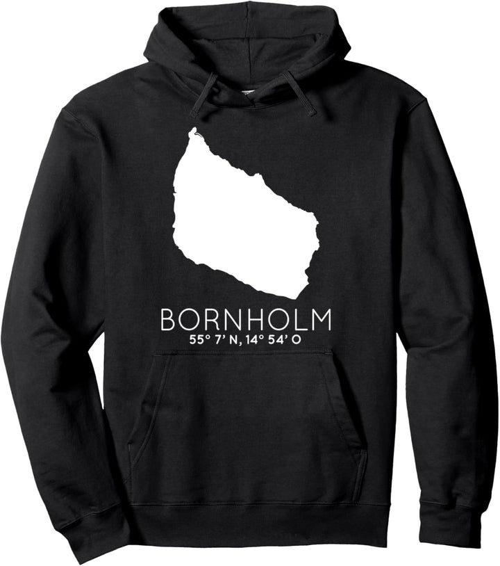 Bornholm Dänemark Insel Koordinaten Karte Pullover Hoodie