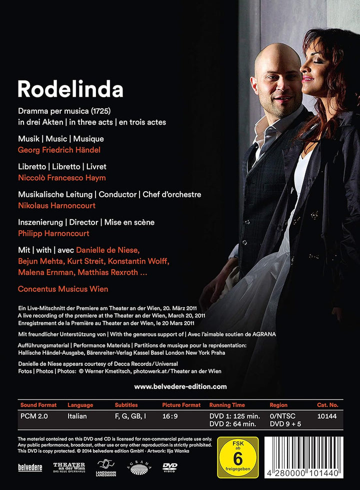 Georg Friedrich Händel: Rodelinda, Theater an der Wien: Dramma per musica in drei Akten, DVD