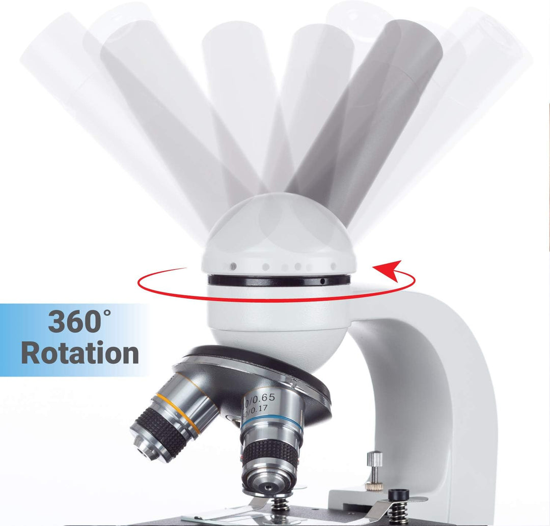 Amscope M150C-E5 40X-1000X Vergrösserung LED Schüler Kinder Studenten Monokular Mikroskop mit 5MP Di