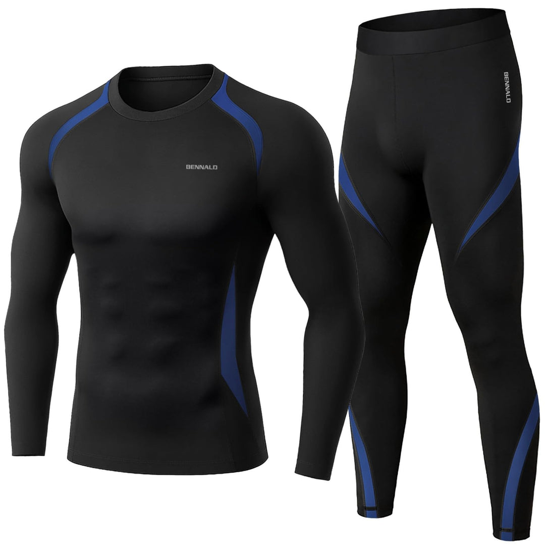 Thermounterwäsche Herren, Skiunterwäsche Winter Thermowäsche Set Funktionsunterwäsche Warm Weich Fun