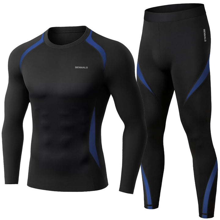 Thermounterwäsche Herren, Skiunterwäsche Winter Thermowäsche Set Funktionsunterwäsche Warm Weich Fun