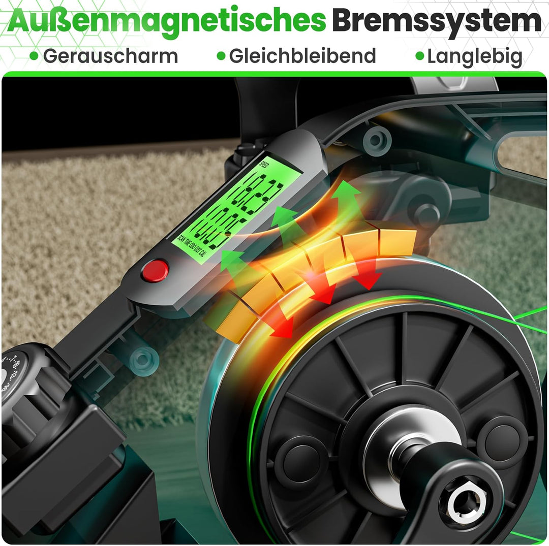 Ultrasport Pedaltrainer für Zuhause 16 Stufen inkl. Antirutsch-Matte und Gurt I CE Zertifiziert, Ext