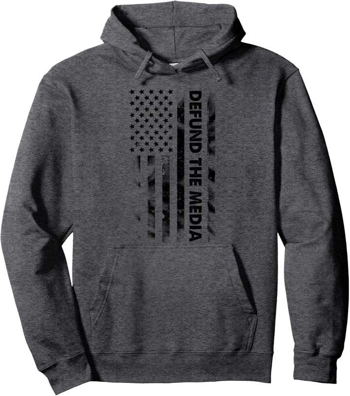 Defund The Media American Flag Geschenk Pullover Hoodie