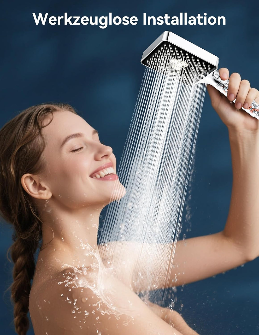 Magichome Duschkopf mit Schlauch 6 Strahlarten Handbrause Duschkopf mit Filter 3-Lagen-Filtration Mi