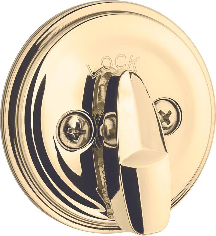 Kwikset 980 Einzylinder-Riegel mit SmartKey® in poliertem Messing Poliertes Messing, Poliertes Messi