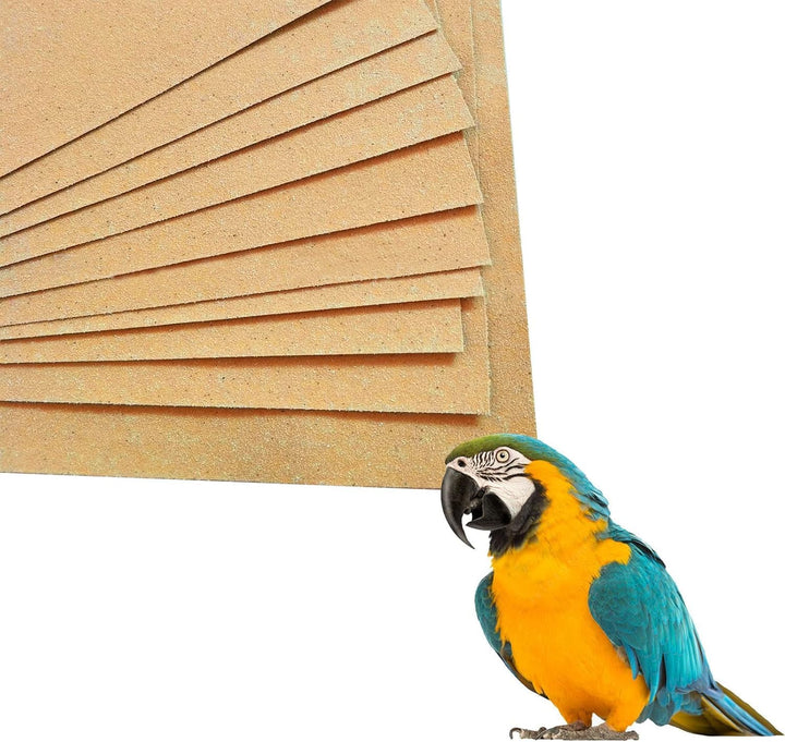 40 Stück Kiespapier für Vogelkäfig, 43 x 28 cm Vogelkäfig-Kies, Schleifpapier für Vögel, Einfach zu