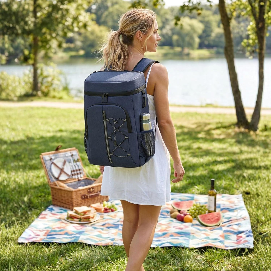 JANSBEN Kühltaschen 15 Liter Picknickrucksäcke mit Flaschenöffner Picknickkorb Wasserdicht Kühlrucks