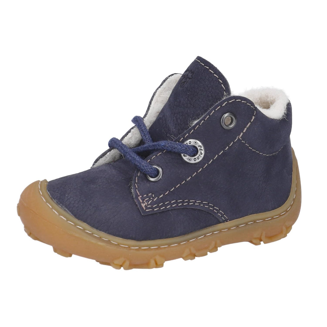 RICOSTA Mädchen und Jungen Lauflernschuhe Colin, WMS:Weit,Barfuss-Schuh 20 EU Weit Blau 170, 20 EU W