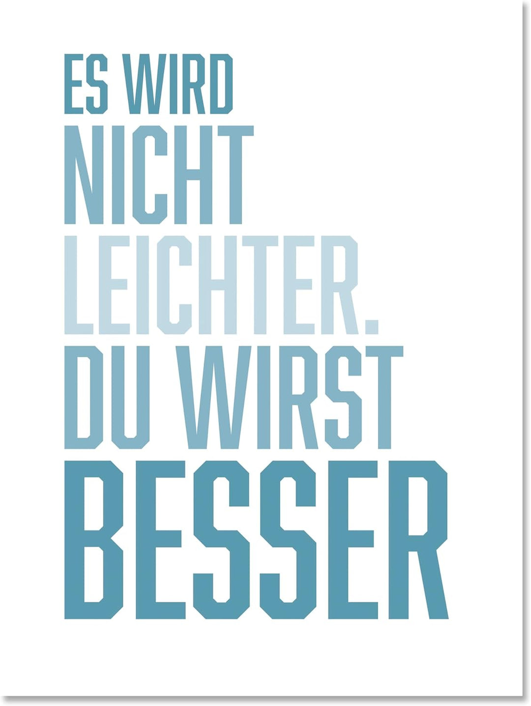 wandmotiv24 Motivations Motiv als Leinwandbild, 40x30cm, Hochformat, Motivation, du wirst Besser, We