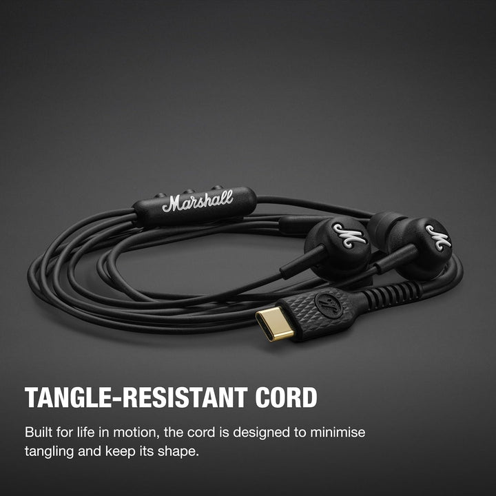 Marshall Mode USB-C kabelgebundene Kopfhörer – integriertes Mikrofon, individuelle Passform, knotenf