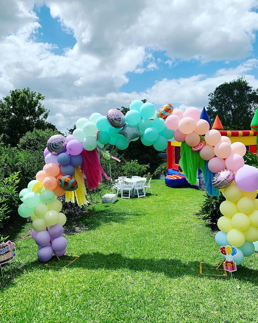 PILIN Metall Gold Runde Ballon Bogen DIY Gebogene Bögen für Geburtstagsfeier Hochzeitstag