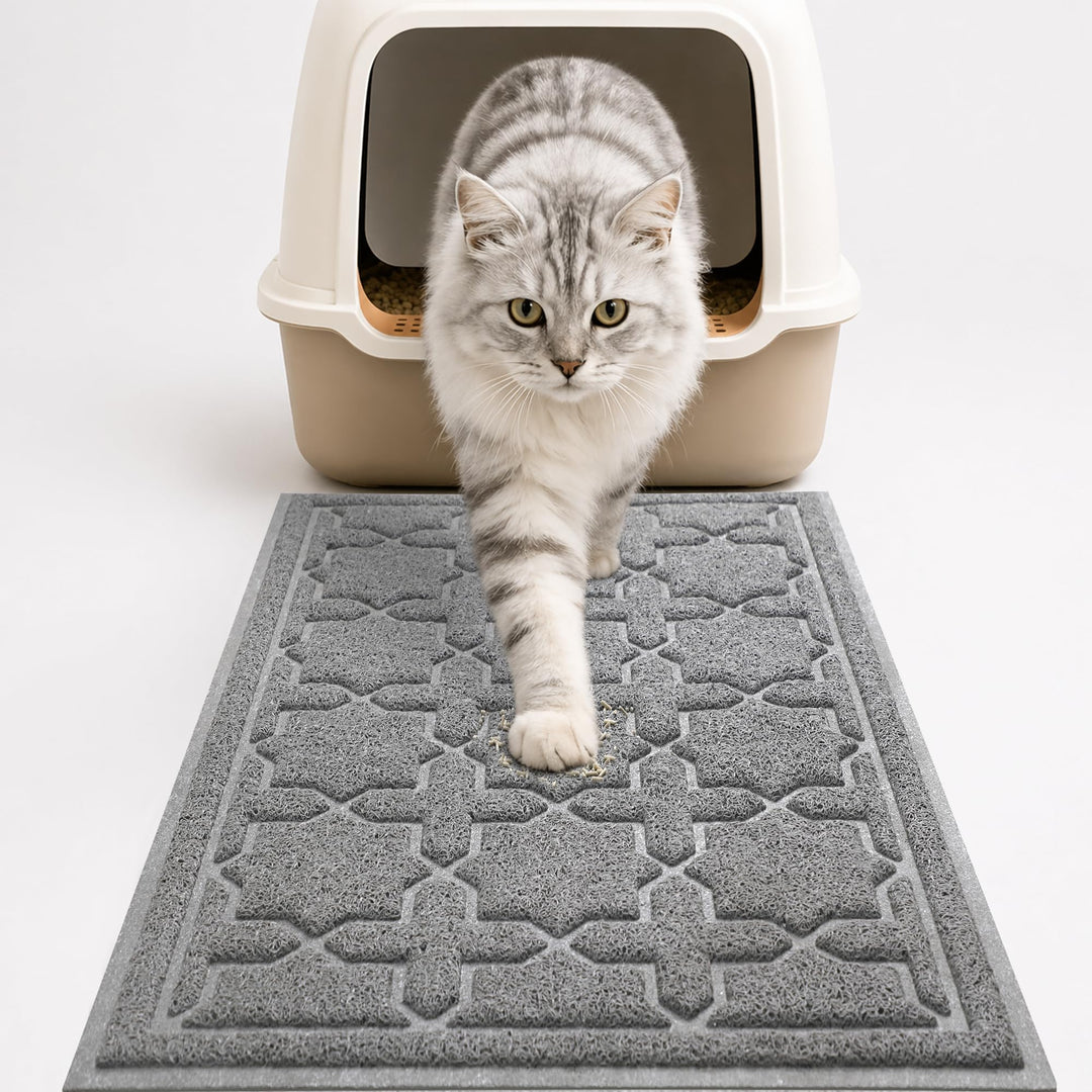 Yimobra Katzenstreumatte, XL Jumbo 90 x 60 cm, Leicht Zu Reinigende Katzenmatten, rutschfest, Wasser