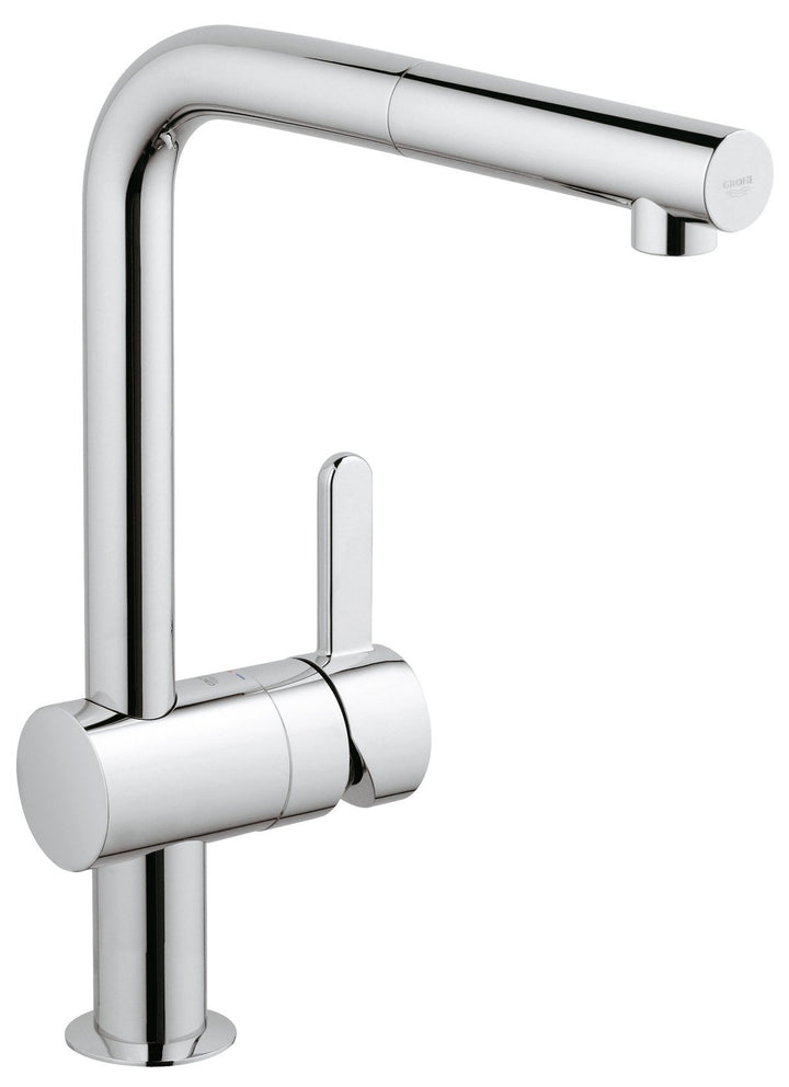 GROHE Flair - Einhand- Spültischarmatur (mit herausziehbarem Mousseurauslauf, L-Auslauf), chrom, 324